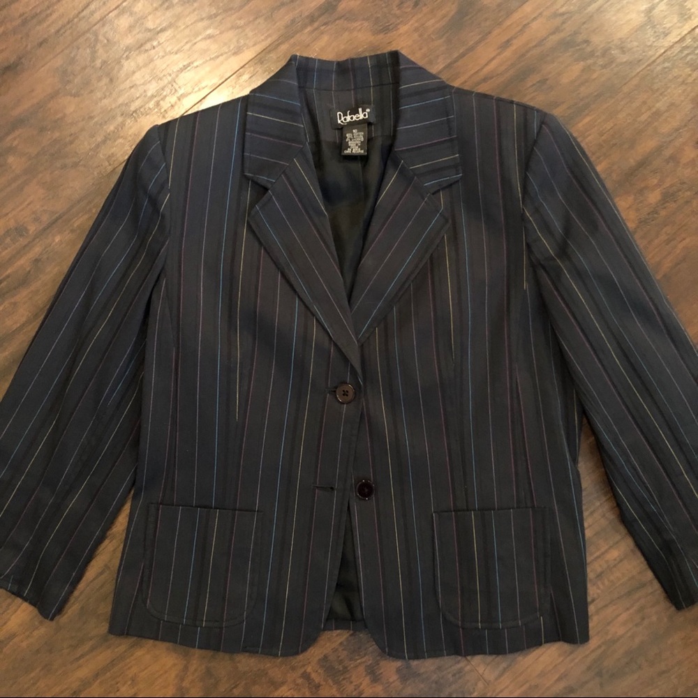 Rafaella Pinstripe Lined Blazer